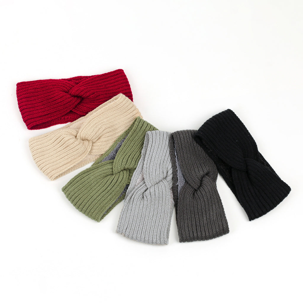 Ribbed Knit Twist Front Ear Warmer - view 1