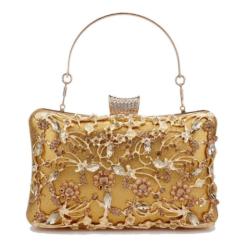 Jeweled Filigree Rhinestone Evening Clutch