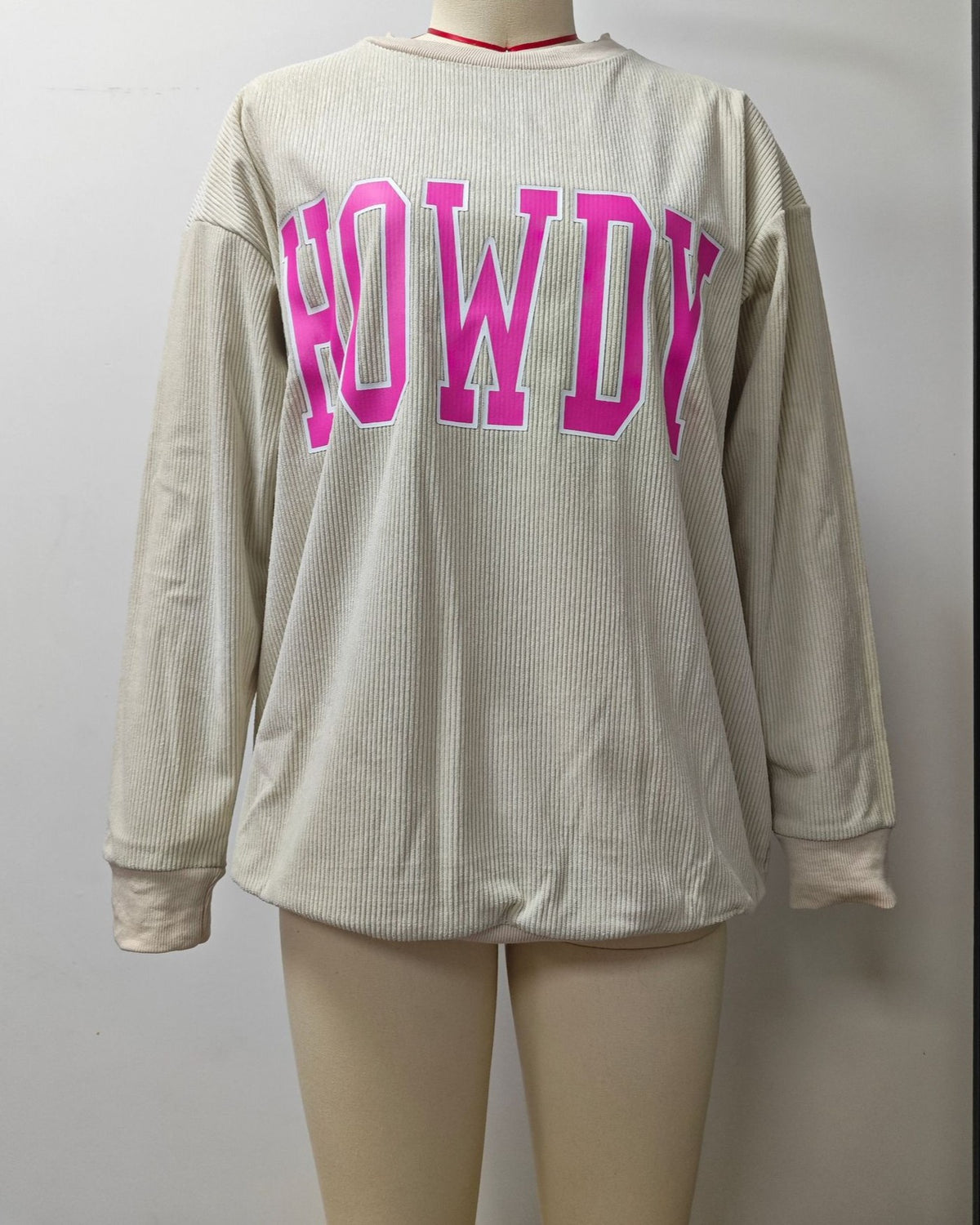 Howdy Western Graphic Oversized Sweatshirt - Apricot
