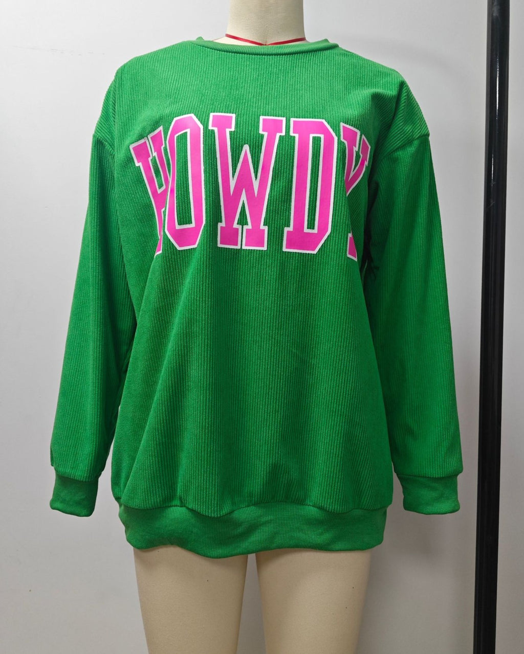 Howdy Western Graphic Oversized Sweatshirt - Green - 1