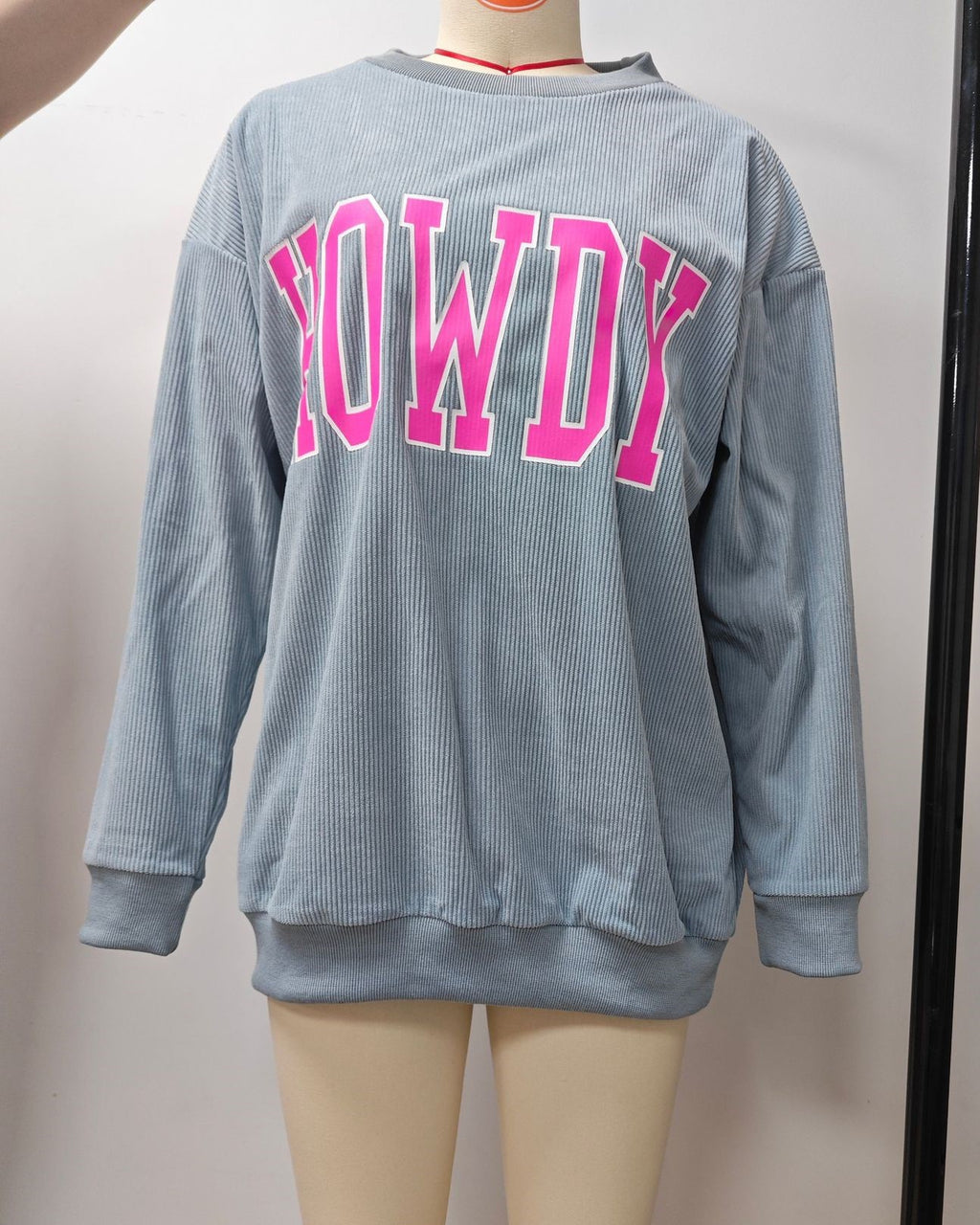 Howdy Western Graphic Oversized Sweatshirt - Grey