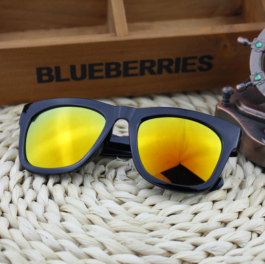 Chunky Square Frame Mirrored Sunglasses - Red
