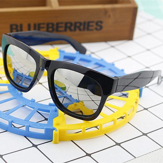 Chunky Square Frame Mirrored Sunglasses - Silver