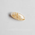 Marbled Oval Acrylic Bang Hair Clips - Beige