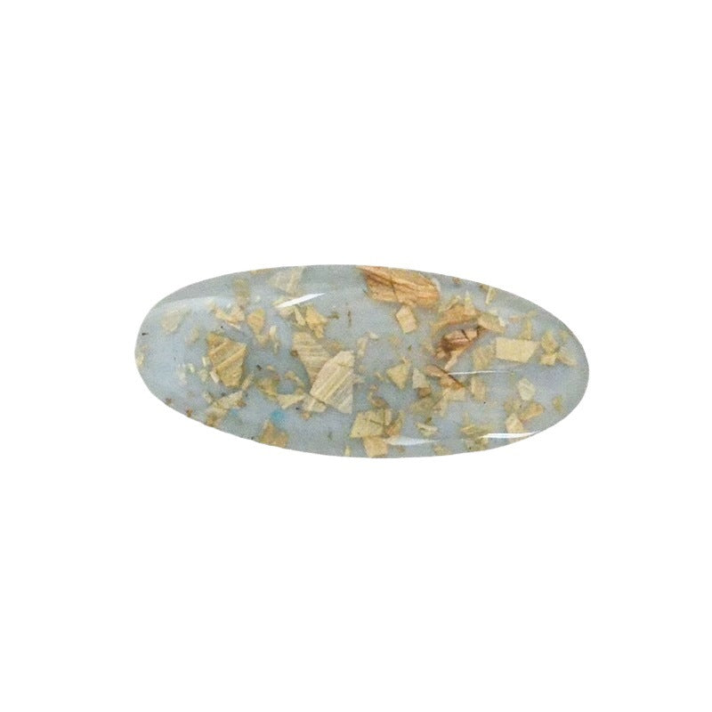 Marbled Oval Acrylic Bang Hair Clips - view 3