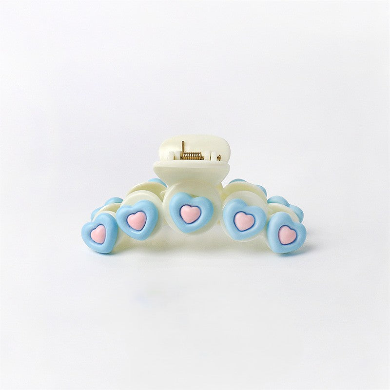 Pastel Heart Bead Hair Claw Clip - Color_2