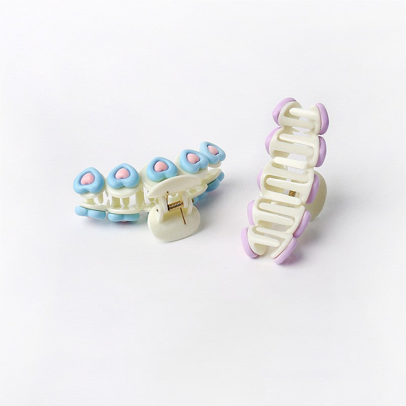 Pastel Heart Bead Hair Claw Clip - view 1