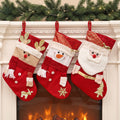 Plush Character Christmas Stocking Mantel Decoration - Elk