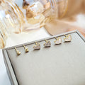 Heart Stud Earring Three Piece Set - Gold