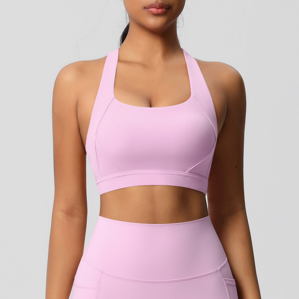 Brushed Criss Cross Back Workout Sports Bra