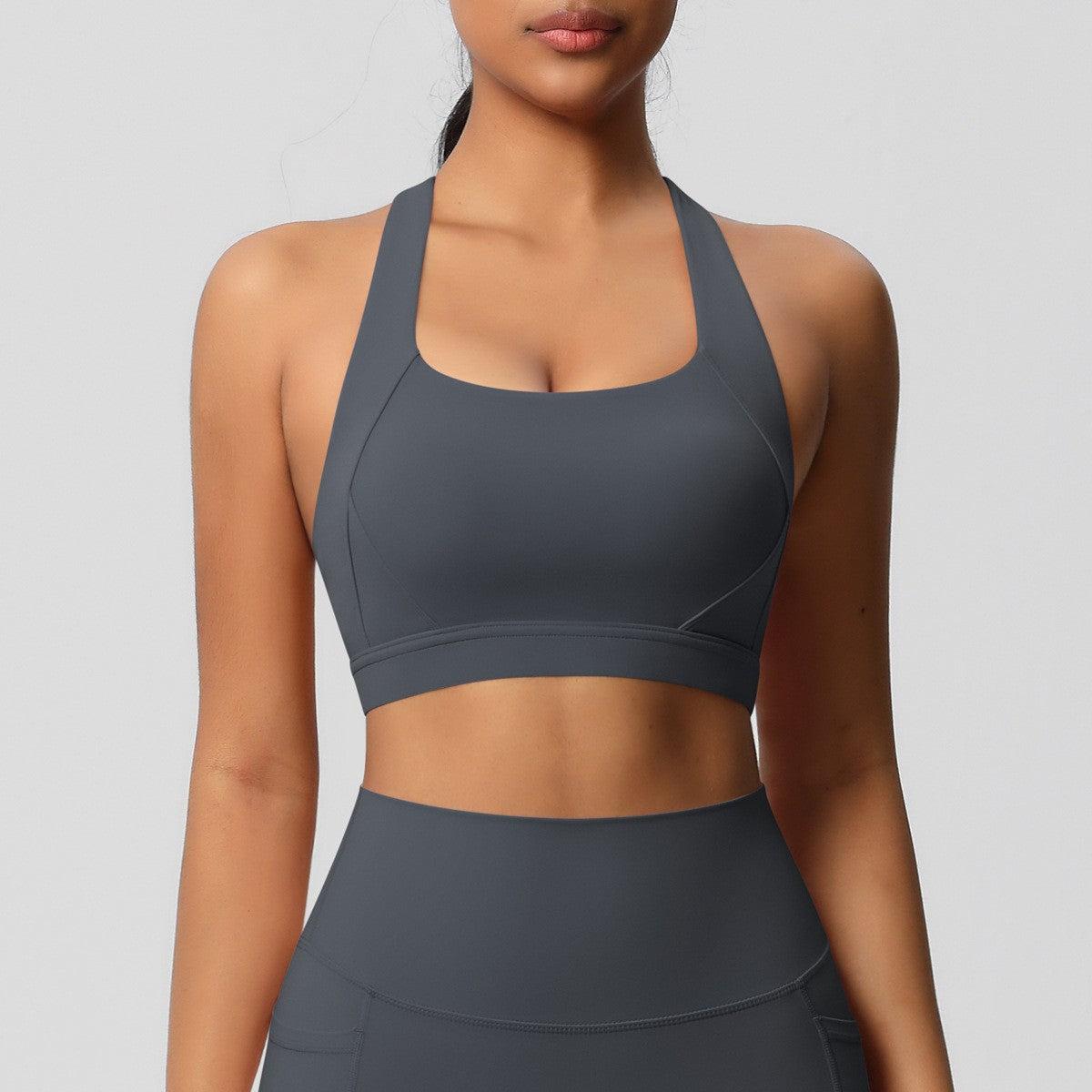 Brushed Criss Cross Back Workout Sports Bra