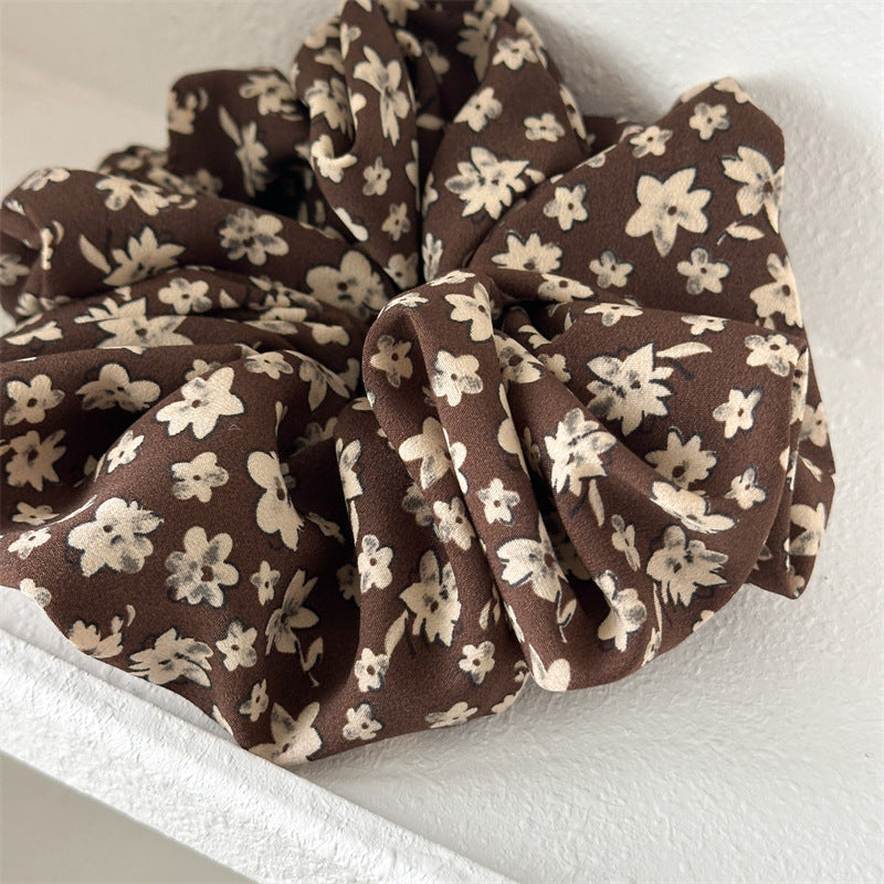 Oversized Floral Satin Scrunchie - view 4