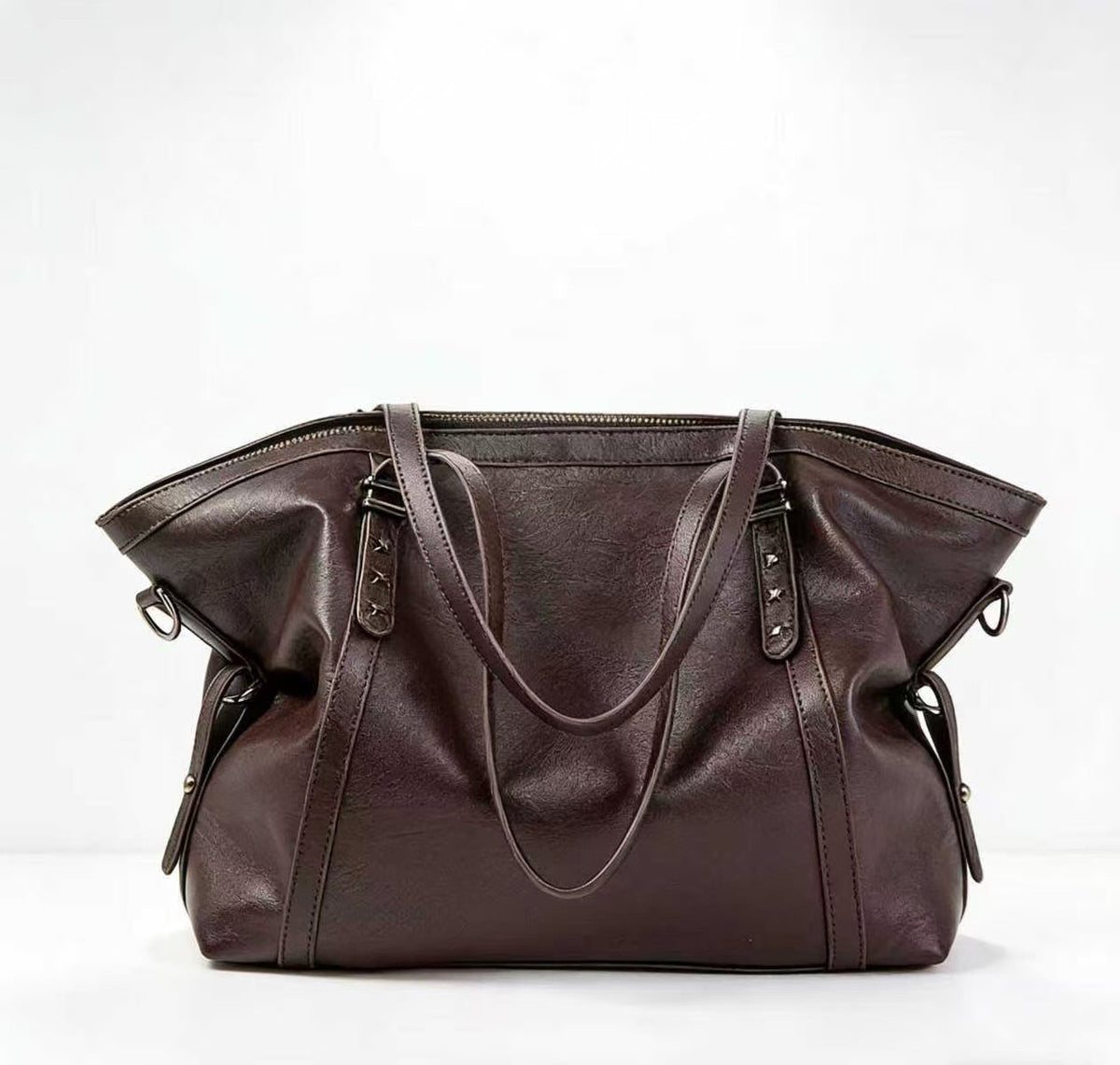 Oversized Slouchy Faux Leather Tote Bag
