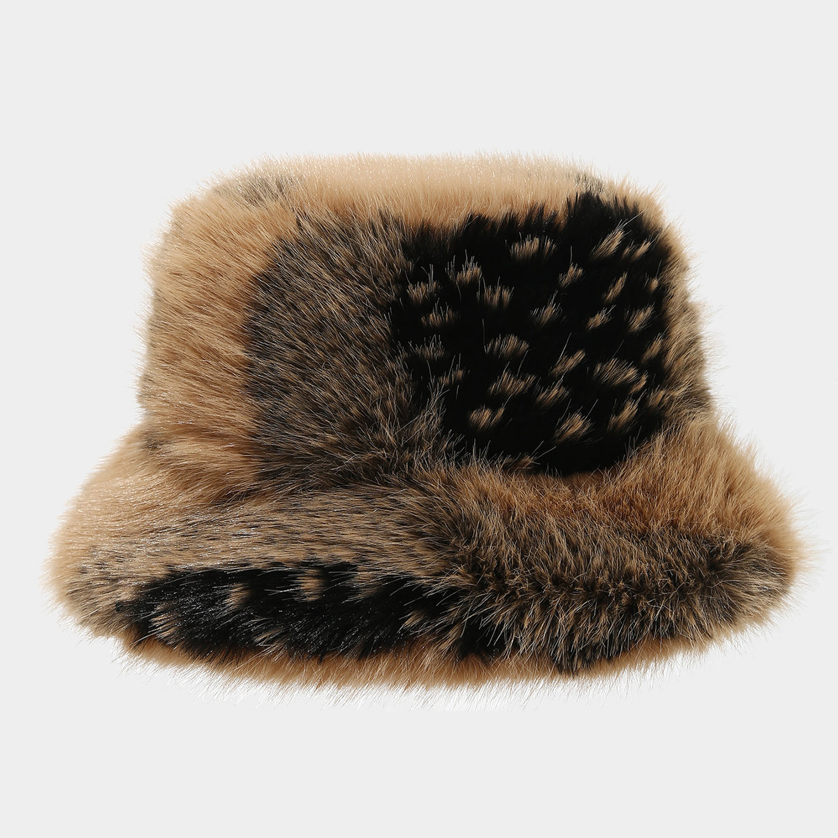 Long Pile Faux Fur Bucket Hat - C