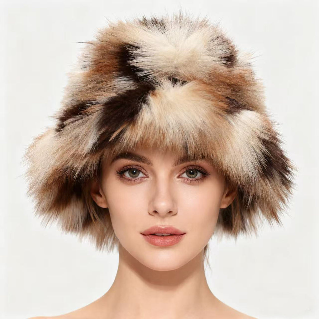 Long Pile Faux Fur Bucket Hat