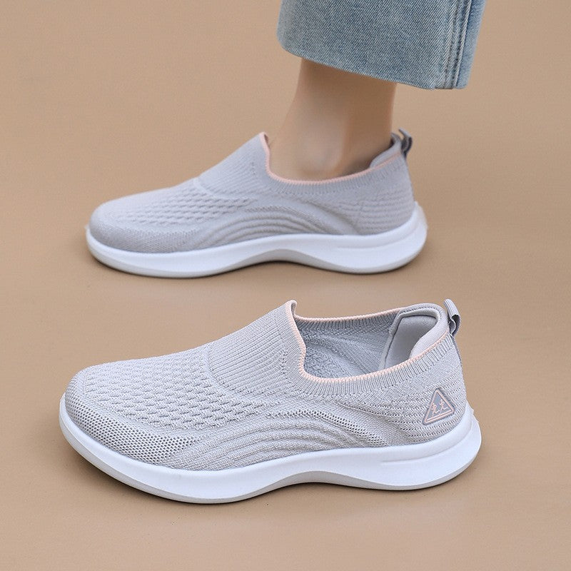 Wave Knit Lightweight Slip-On Walking Sneakers