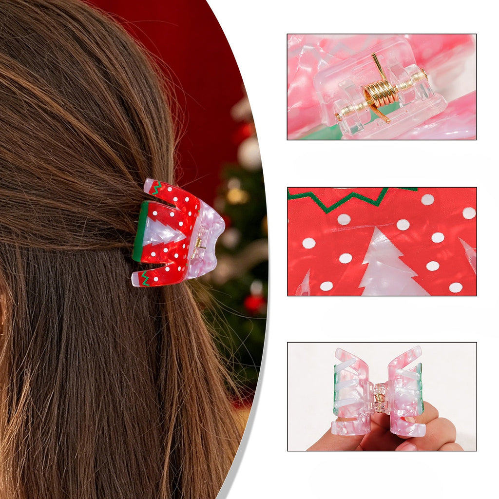 Christmas Hair Claw Clip in Festive Holiday Shapes - Clothing - 1