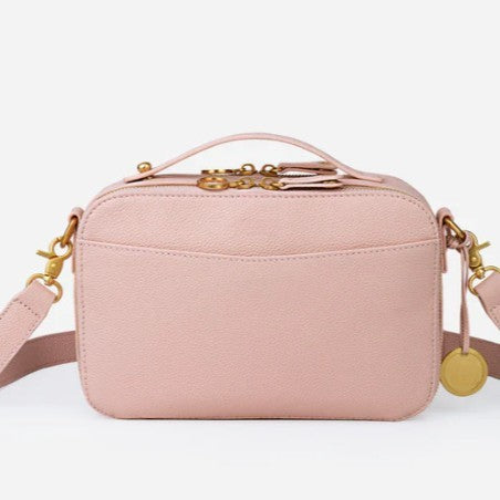 Double Zip Camera Crossbody Bag With Top Handle