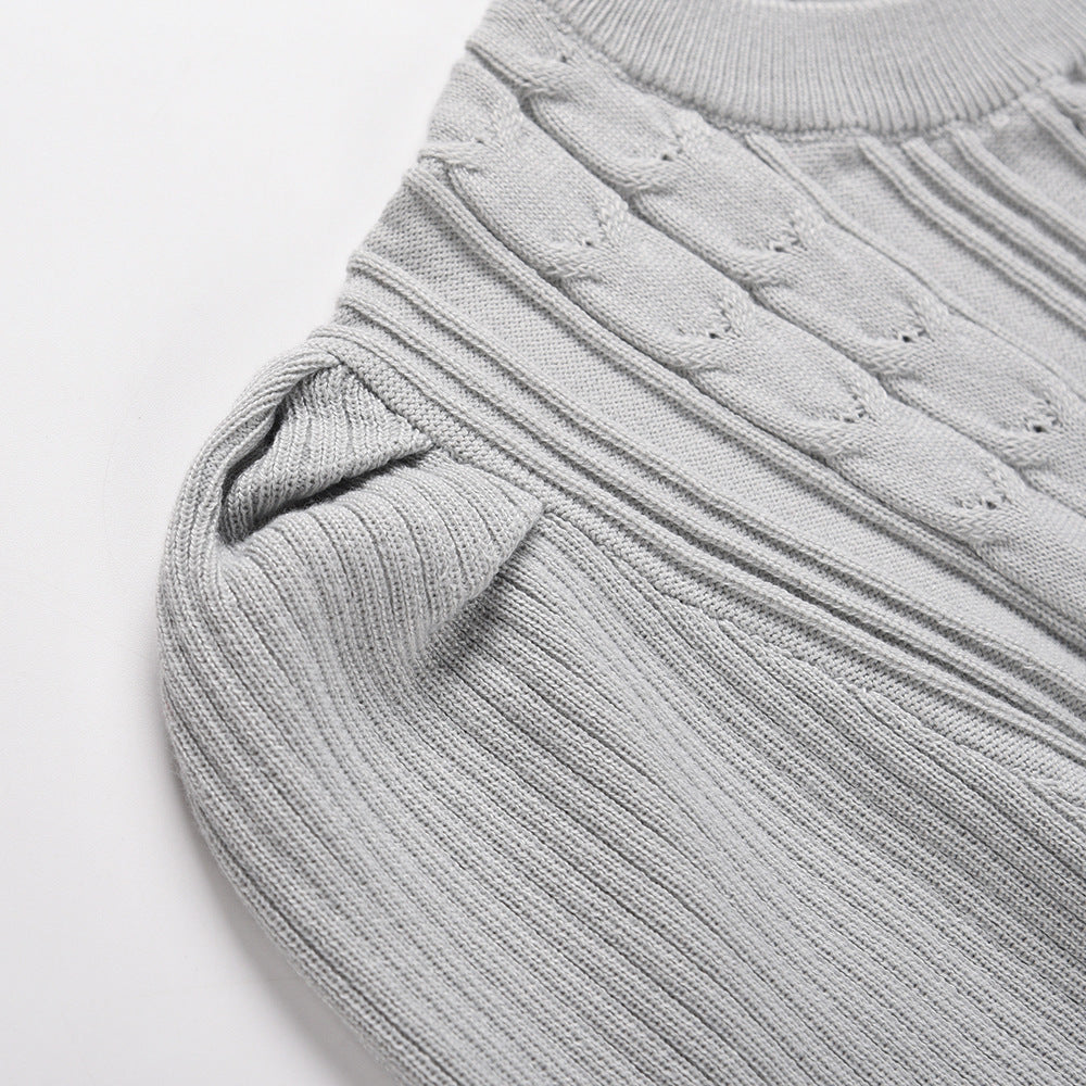 Puff Sleeve Belted Knit Midi Sweater Dress - view 11