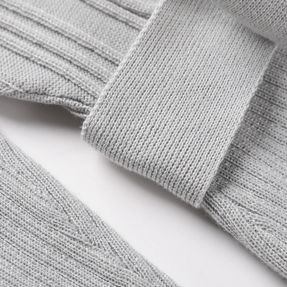 Puff Sleeve Belted Knit Midi Sweater Dress - view 13