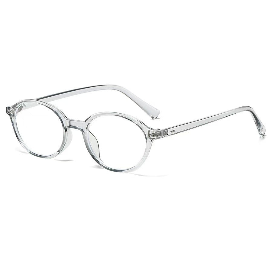 Vintage Oval Acetate Frame Eyeglasses - Grey