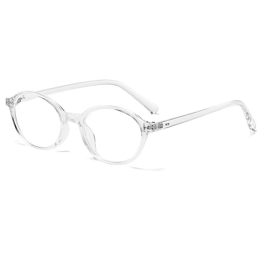 Vintage Oval Acetate Frame Eyeglasses - White