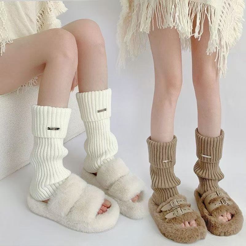 Ribbed Knit Slouch Leg Warmers - view 1