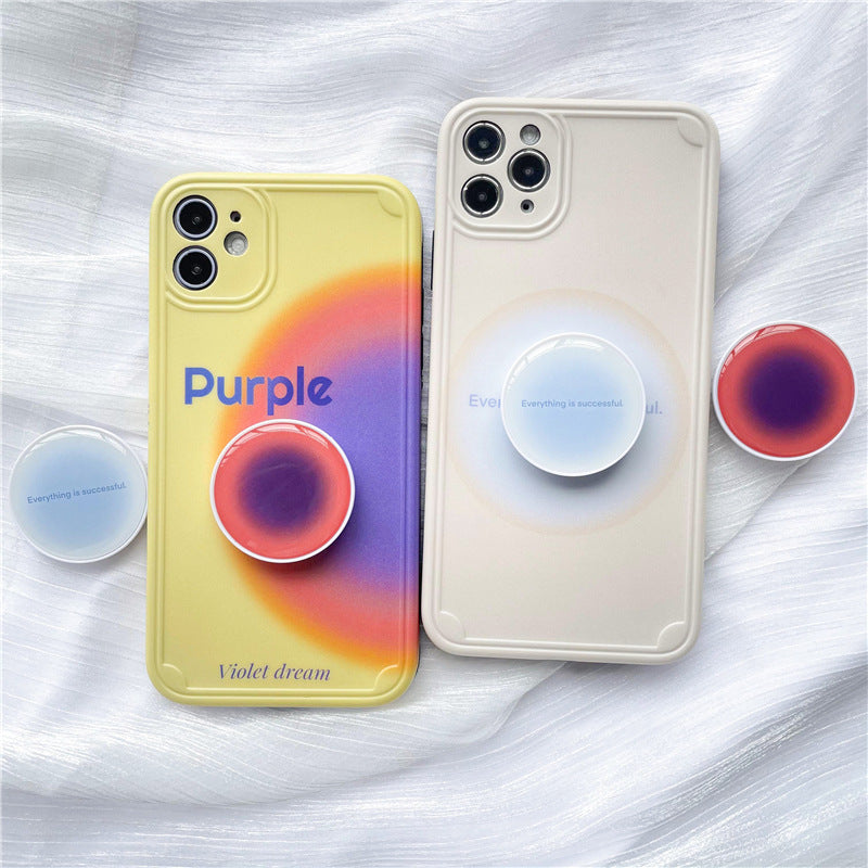 Gradient Aura Print Phone Grip - Blue - 3