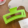Matte Hollow Rectangle Large Claw Clip - Green
