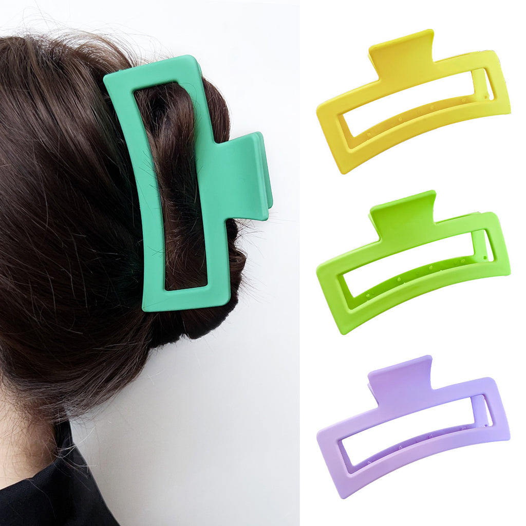 Matte Hollow Rectangle Large Claw Clip - view 2