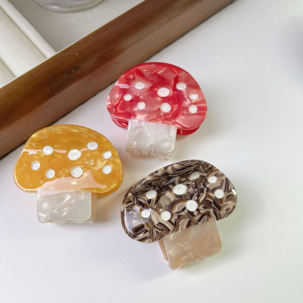 Mushroom Shaped Resin Hair Claw Clip