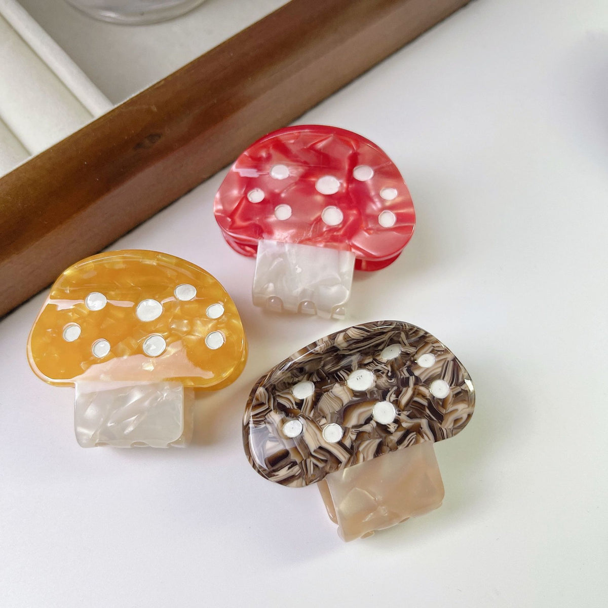 Mushroom Shaped Resin Hair Claw Clip