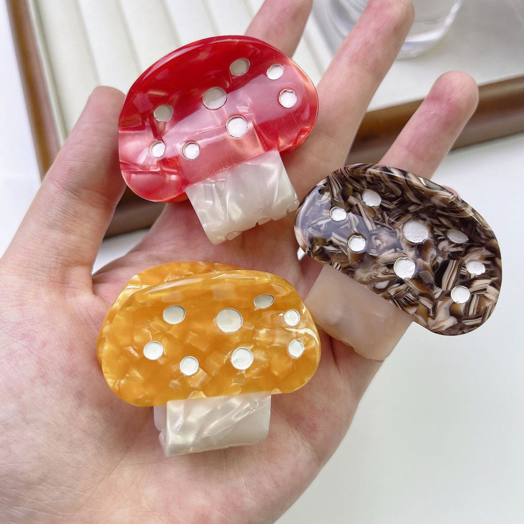 Mushroom Shaped Resin Hair Claw Clip - view 1