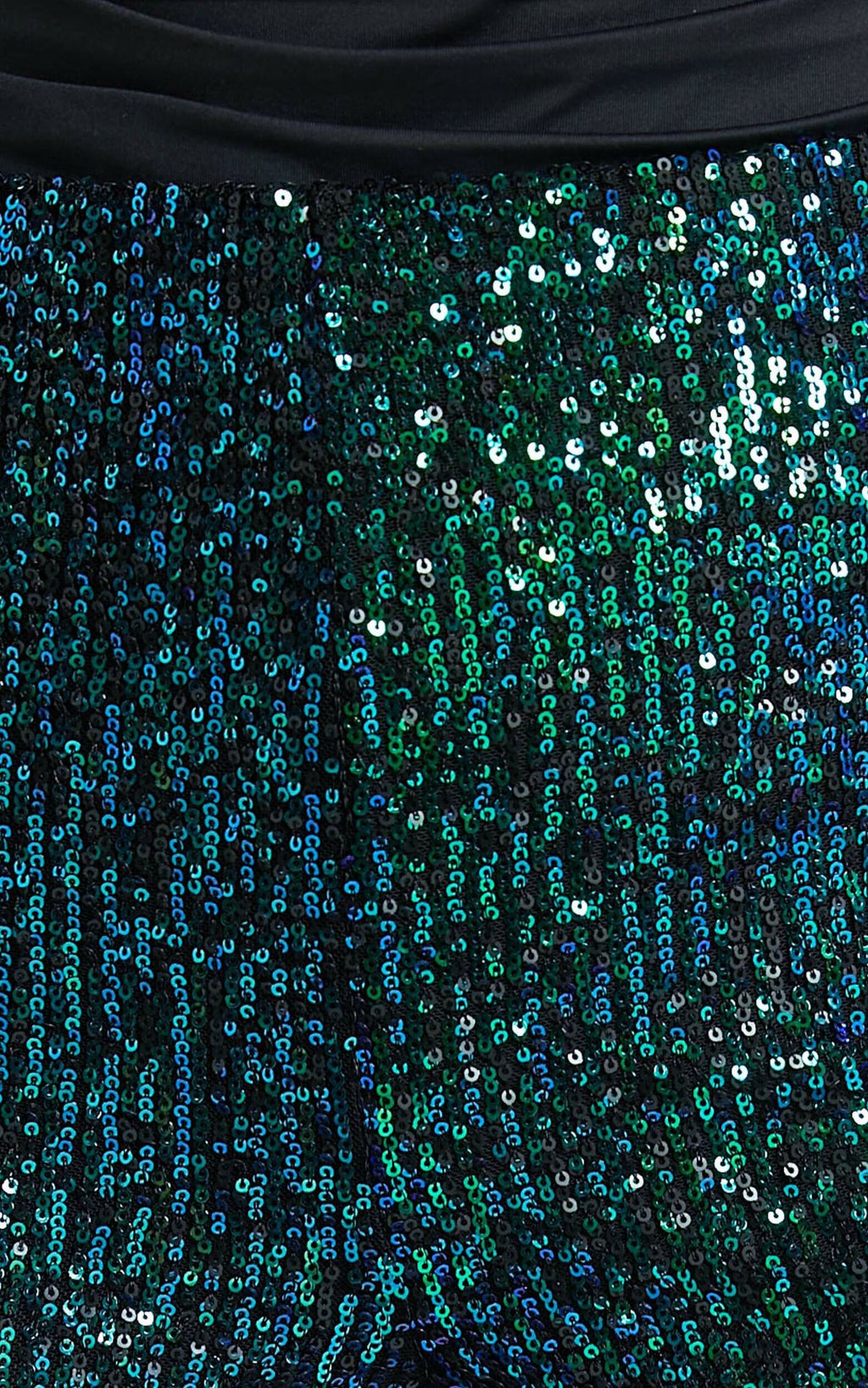 High Waist Sequin Flare Party Pants - Green - 3