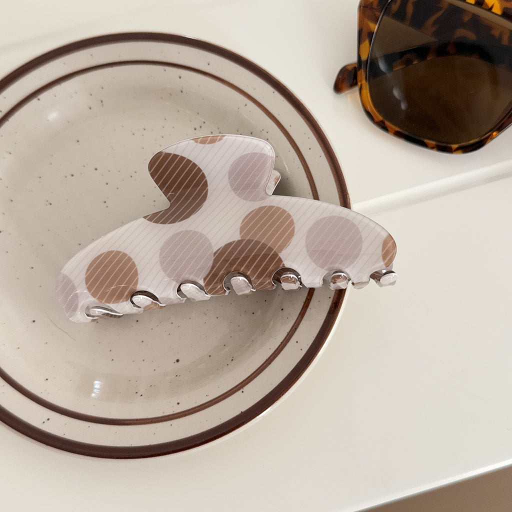 Polka Dot Hair Claw Clip in Three Shapes - Color_02