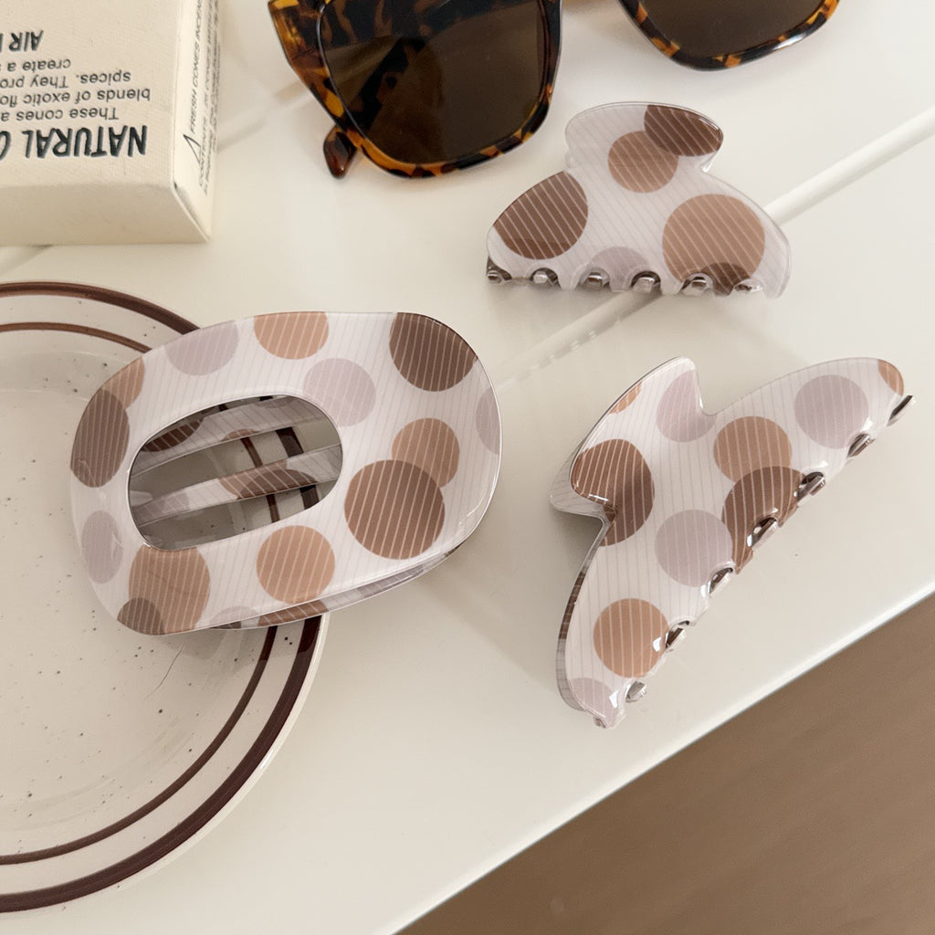 Polka Dot Hair Claw Clip in Three Shapes