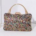 Rhinestone Embellished Evening Handbag - Multicolor