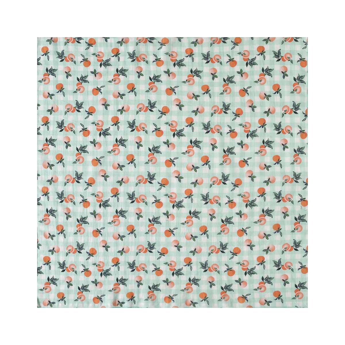 Retro Check And Paisley Cotton Bandana - Orange