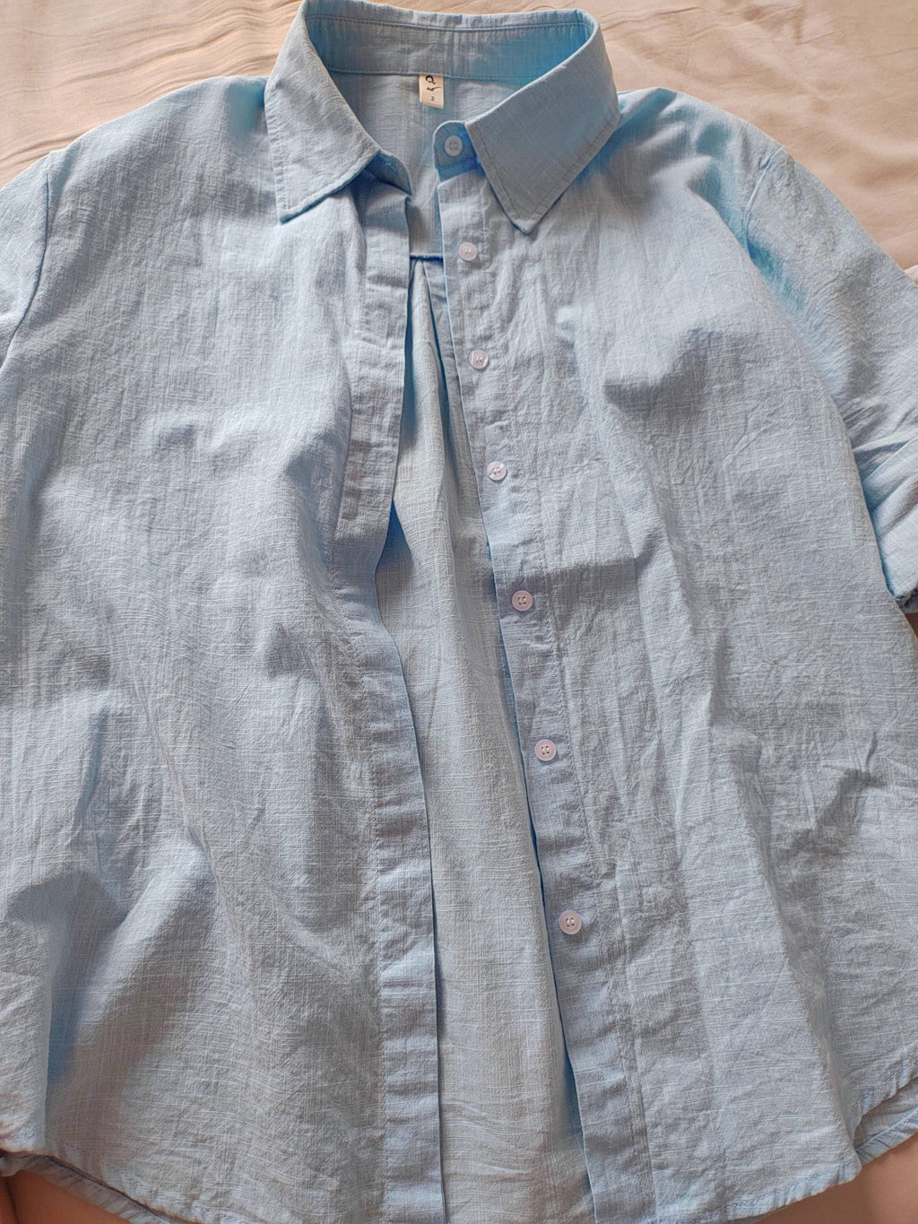 Breezy Linen Weave Oversized Collared Shirt - view 32