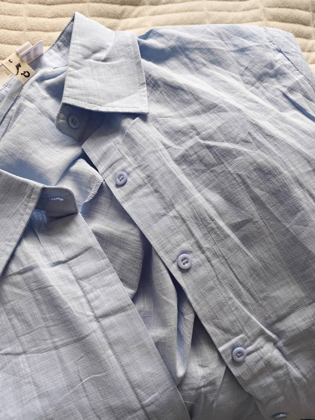 Breezy Linen Weave Oversized Collared Shirt - view 38