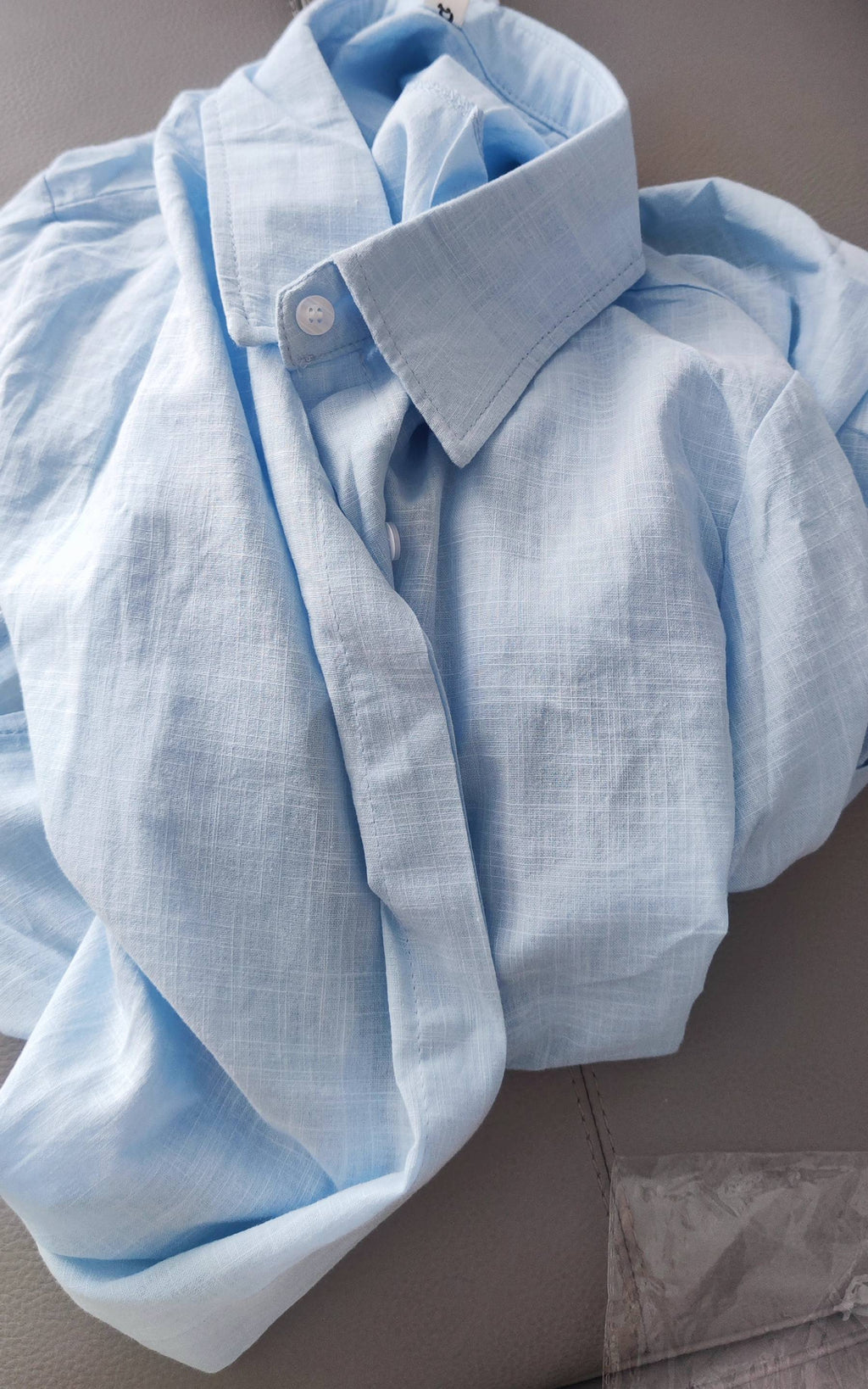 Breezy Linen Weave Oversized Collared Shirt - view 42