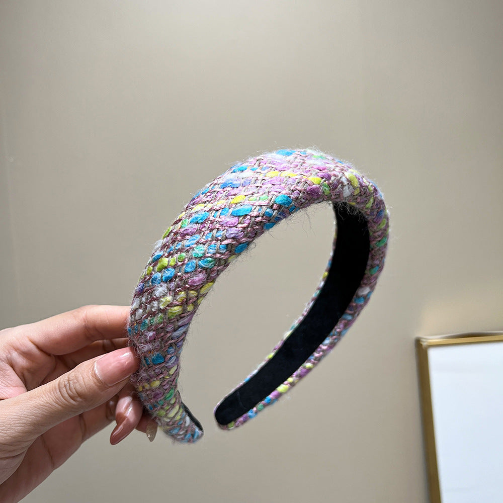Textured Tweed Padded Wide Headband - NO05