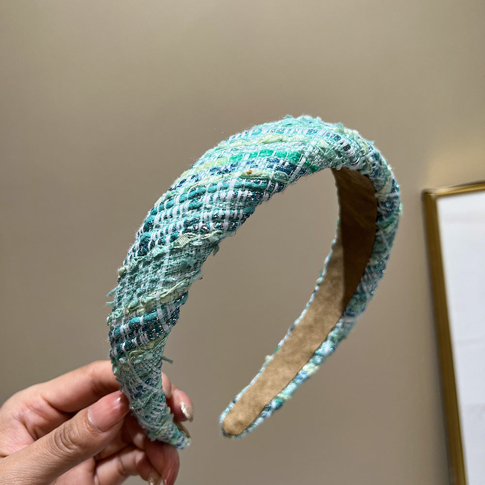 Textured Tweed Padded Wide Headband - NO08