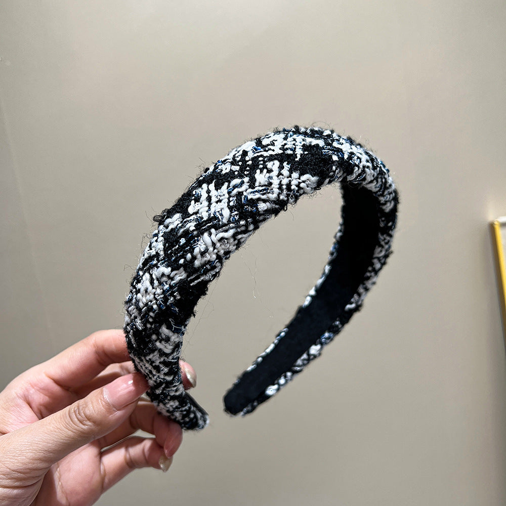 Textured Tweed Padded Wide Headband - NO11