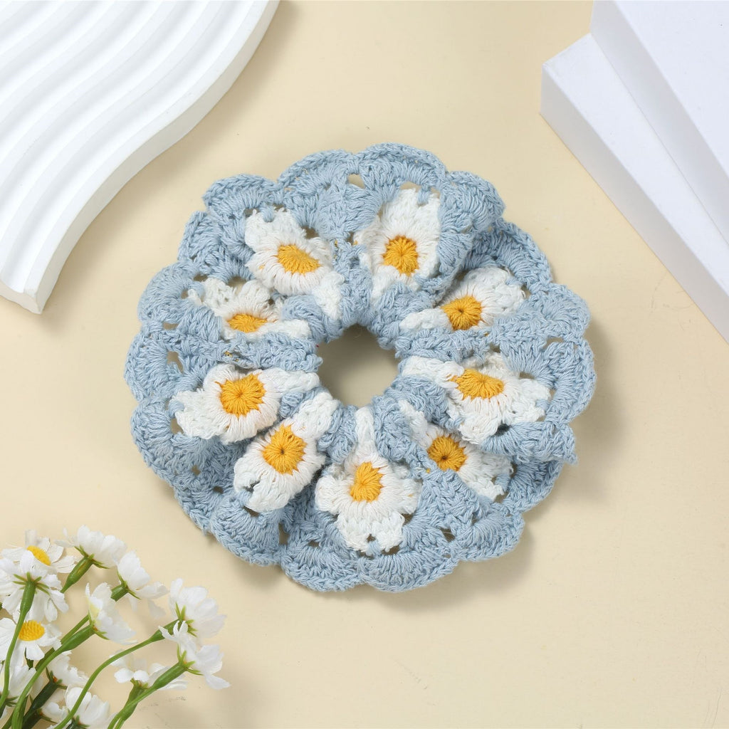 Crochet Blossom Scrunchie Hair Tie - C4