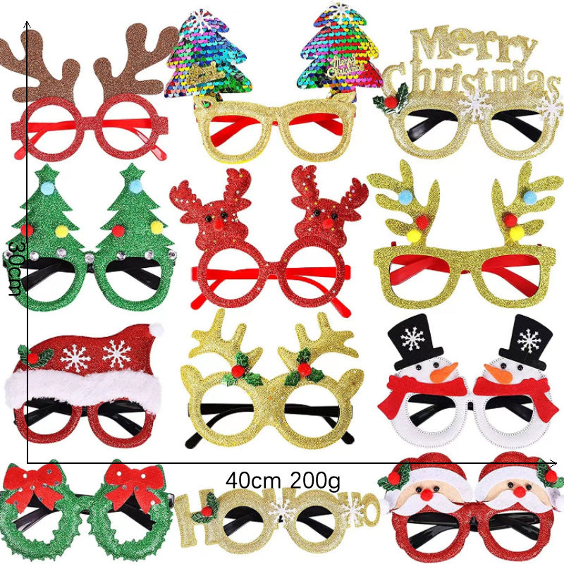 Festive Glitter Costume Party Eyeglasses - SET