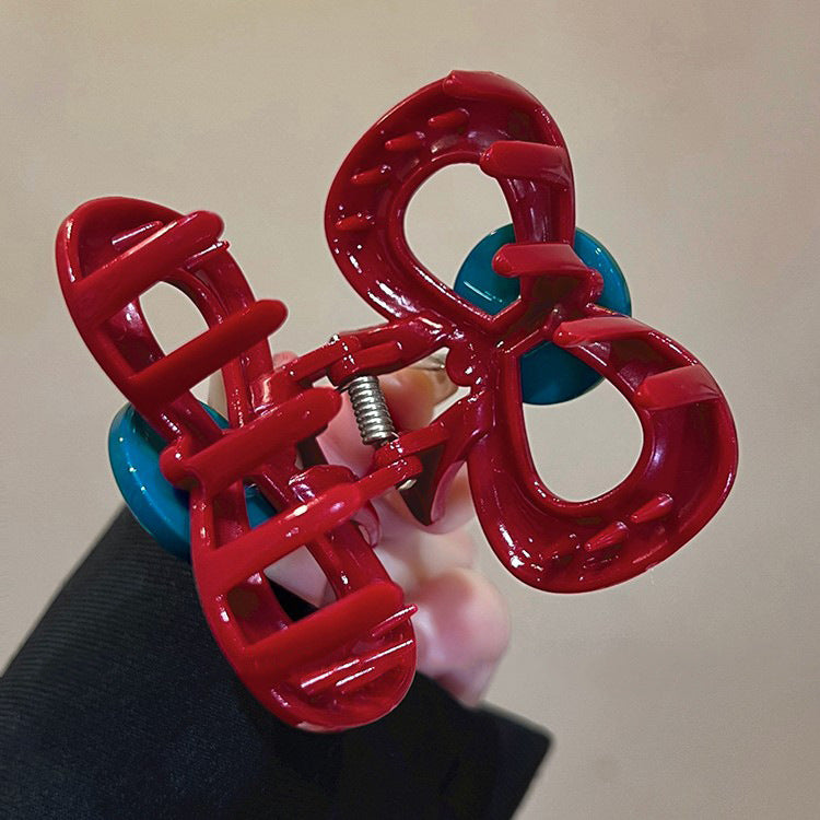 Bow Button Statement Hair Claw Clip - view 3