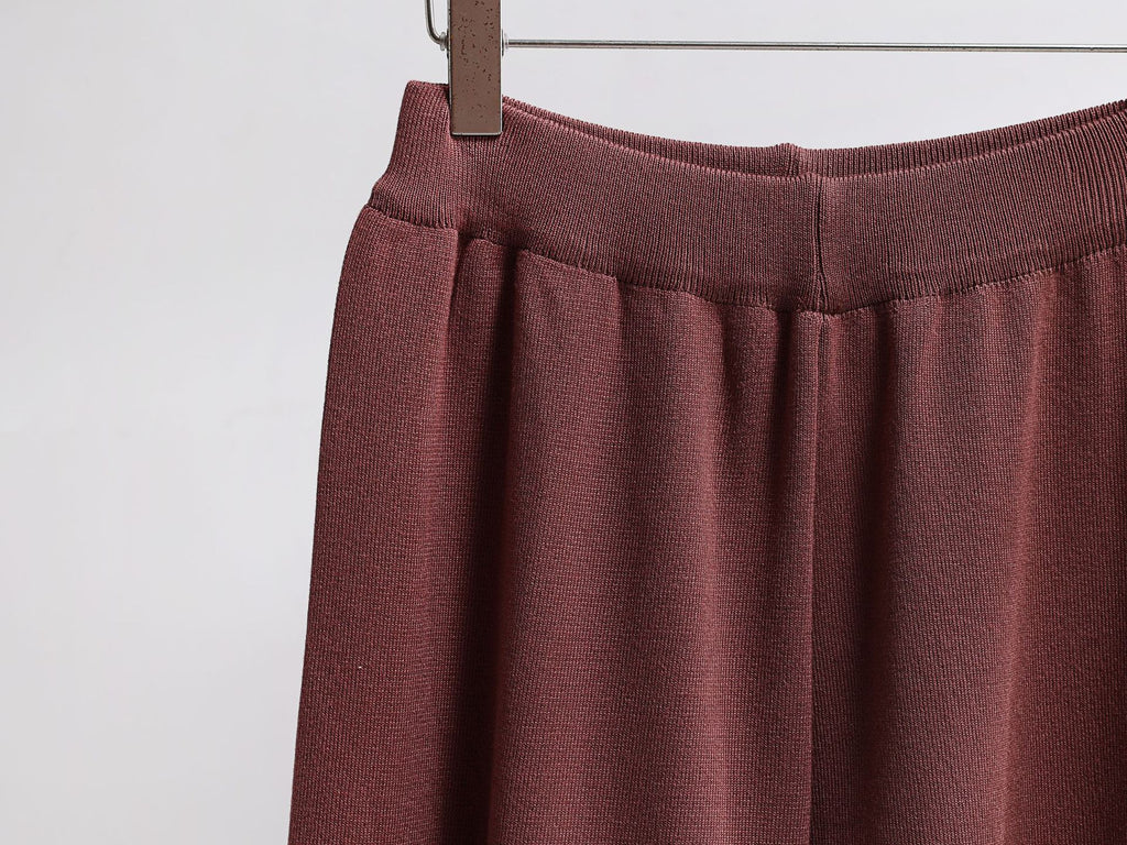 Colorblock Knit Sweater And Wide Leg Pant Set - view 1