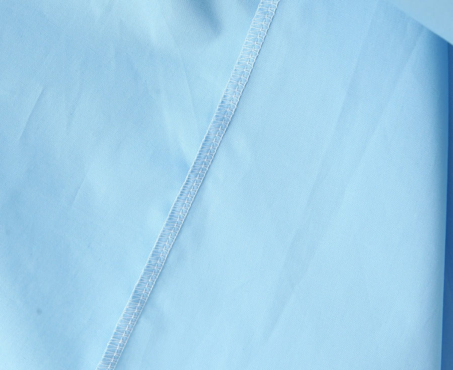 Bandeau Neckline Full Skirt Midi Party Dress - Blue - 4