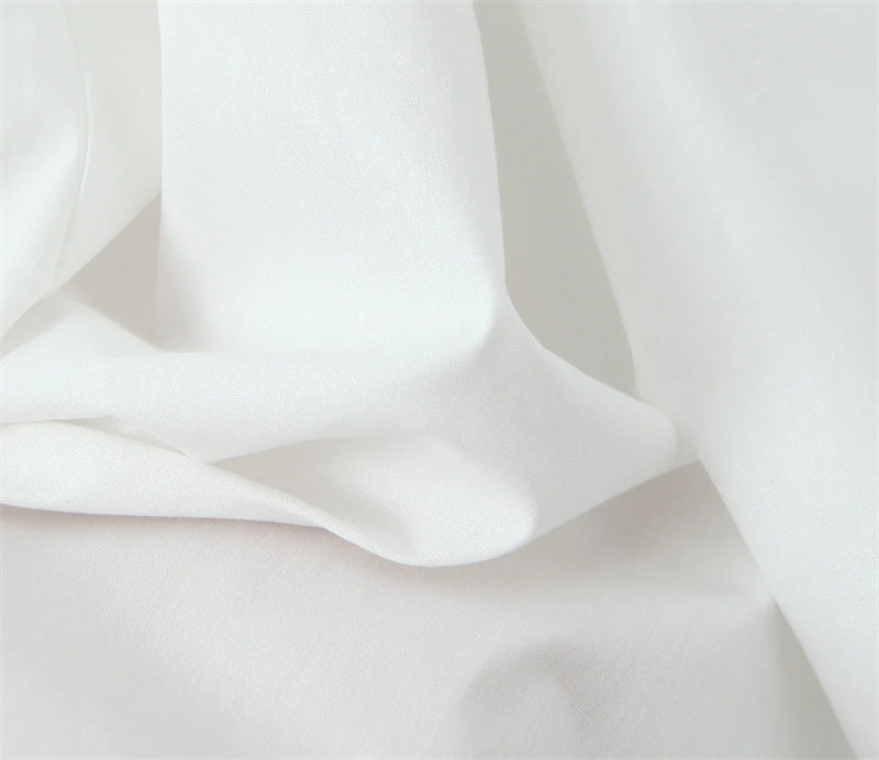 Bandeau Neckline Full Skirt Midi Party Dress - white - 9